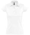 11376 Ladies Prescott SOL'S Ladies Prescott Cotton Jersey Polo Shirt White colour image